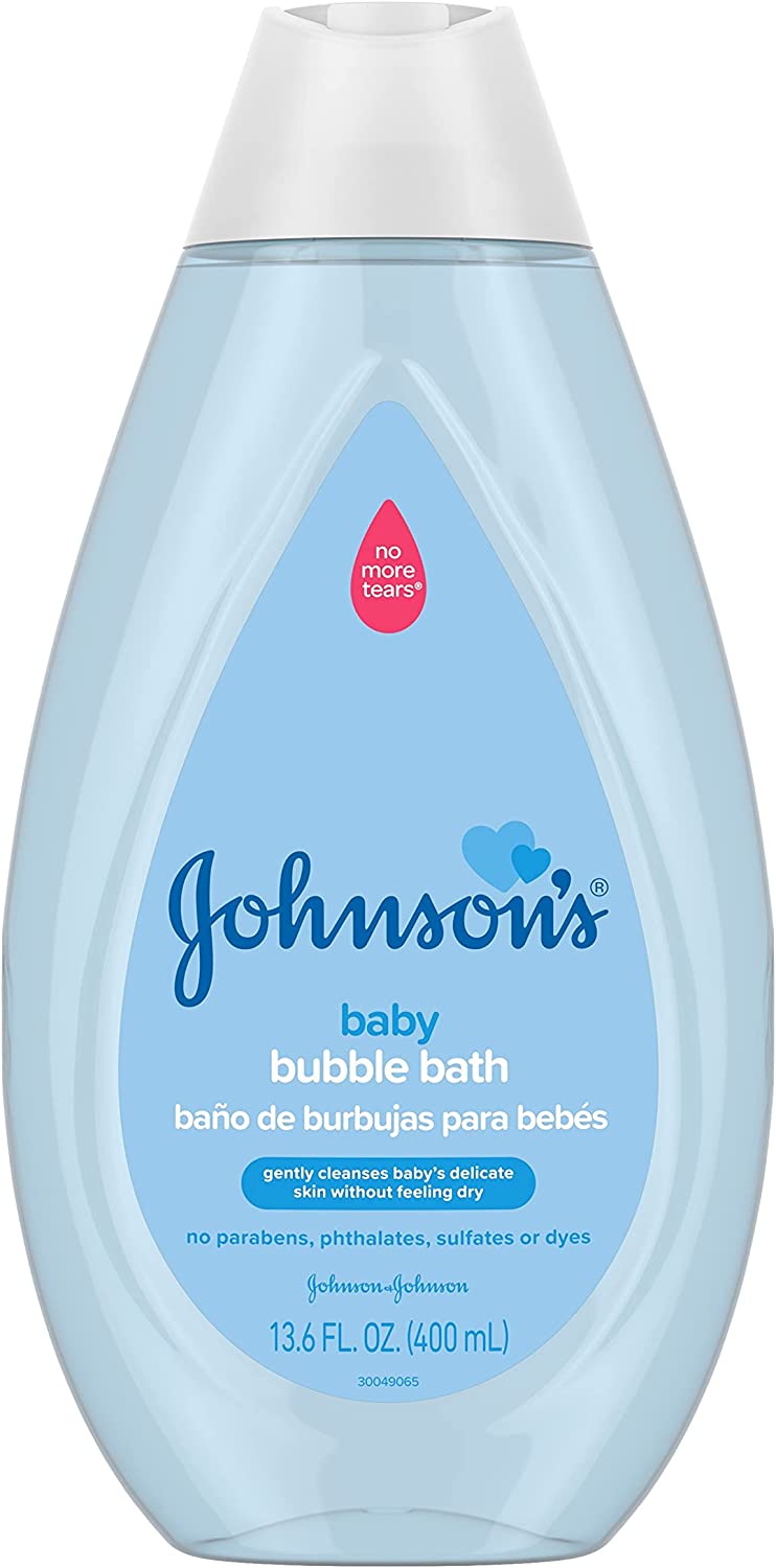 230816040354143_1 Johnson's Baby Bubble Bath for Gentle Baby Skin Care, Paraben-Free & Pediatrician-Tested Baby Bubble Bath, Hypoallergenic, Tear-Free, Dye-, Phthalate- & Sulfate-Free, 13.6 fl. oz - Image 1